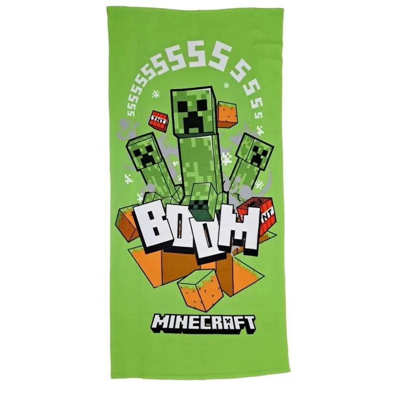 Minecraft Creeper Badetuch Strandtuch 70x140cm 3 Minecraft Creeper Badetuch Strandtuch 70x140cm
