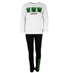 Minecraft Creeper Kinder Lang Pyjama Schlafanzug