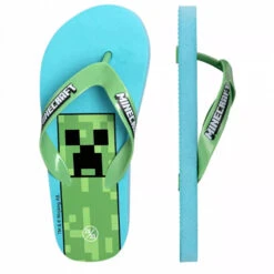 Minecraft Creeper Kinder Zehentrenner Flip Flops