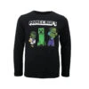 Minecraft Creeper Zombie Gamer Kinder Langarm Shirt