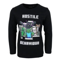 Minecraft Enderman Spieler Gamer Kinder Langarm Shirt