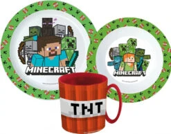 Minecraft TNT Kinder Geschirr Set Teller Schüssel Becher