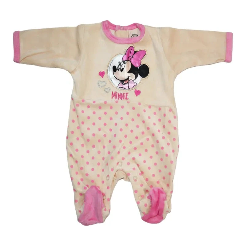Disney Minnie Maus Baby Kleinkind Strampler Einteiler Velours 3 Disney Minnie Maus Baby Kleinkind Strampler Einteiler Velours