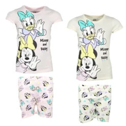 Disney Minnie Maus Kinder Kurzarm Schlafanzug Pyjama Shirt Shorts
