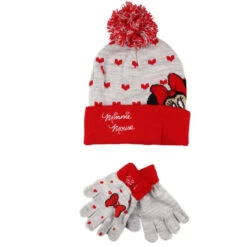 Disney Minnie Maus Kinder Herbst Wintermütze Plus Handschuhe