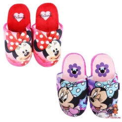 Disney Minnie Maus Kinder Mädchen Hausschuhe Slipper Schlüpfschuhe