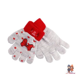 Disney Minnie Maus Set Kinder Herbst Wintermütze Snood Plus Handschuhe -Bekleidung Peripherie minnie set 02b