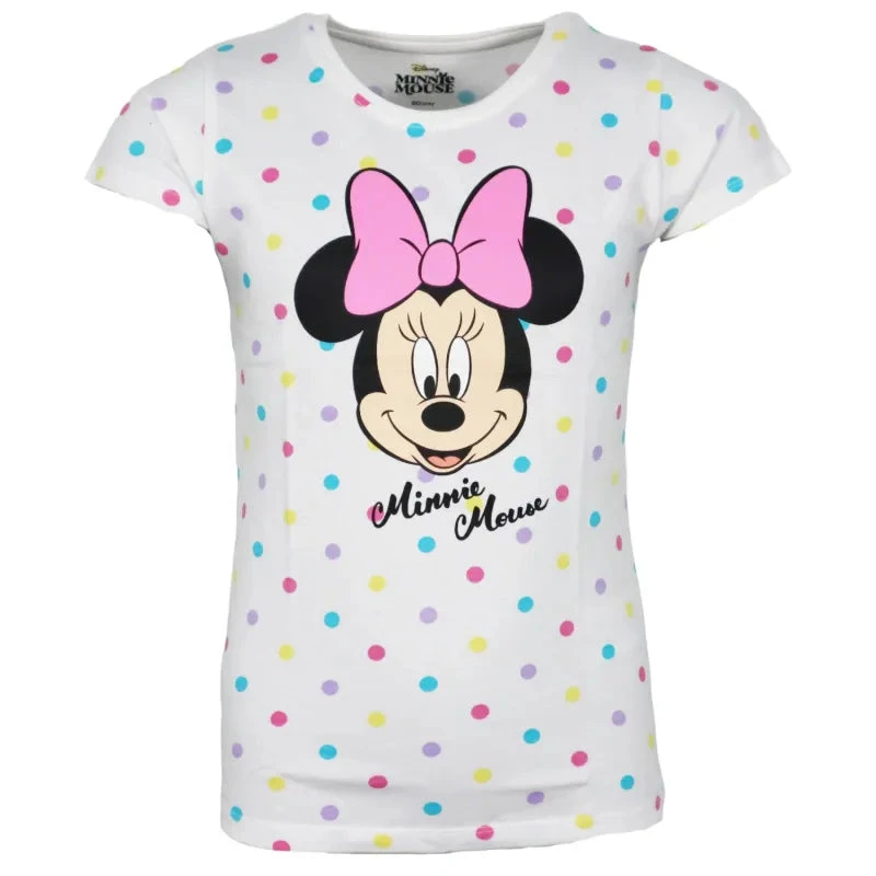Disney Minnie Maus Kinder Mädchen Kurzarm T-Shirt Top 3 Disney Minnie Maus Kinder Mädchen Kurzarm T-Shirt Top