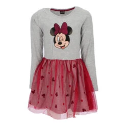 Disney Minnie Maus Kinder Mädchen Langarm Tüllkleid Kleid