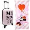 Disney Minnie Maus 2 Tlg. Set Kinder Trolley Koffer Reisekoffer Plus Strandtuch -Bekleidung Peripherie mitw00