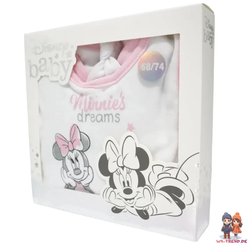 Disney Minnie Maus Baby 4 Tlg Set Body Hose Lätzchen Mütze 4 Disney Minnie Maus Baby 4 Tlg Set Body Hose Lätzchen Mütze – Bild 2