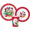 Disney Minnie Mickey Mouse Weihnachten Geschirr-Set 3tlg Becher Teller Schüssel -Bekleidung Peripherie mm teller ch