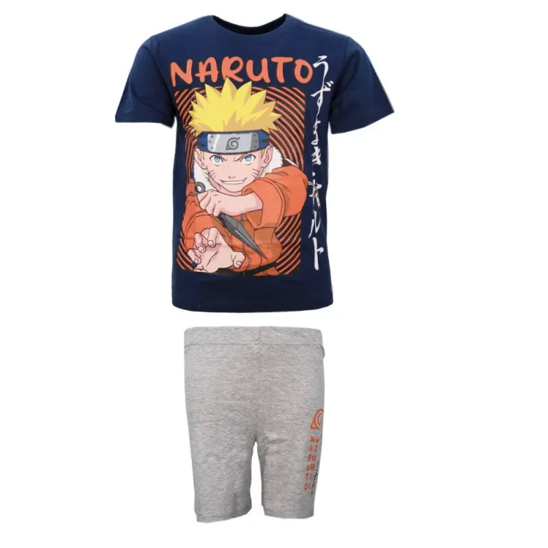 Anime Naruto Shippuden Kurzarm Schlafanzug Pyjama Shirt Shorts 4 Anime Naruto Shippuden Kurzarm Schlafanzug Pyjama Shirt Shorts – Bild 2