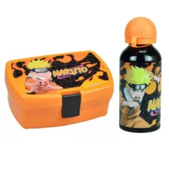 Stor Anime Naruto Shippuden 2 Tlg Lunchset Brotdose Plus Alu Trinkflasche 400 Ml
