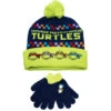 Teenage Ninja Mitantant Turtles Kinder Wintermütze Bommelmütze Handschuhe
