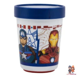 Marvel Avengers Kinder Antirutsch Geschirr-Set 3 Teilig Becher Teller Schüssel -Bekleidung Peripherie non slip bicolor premium tumbler 260 ml avengers invincible force