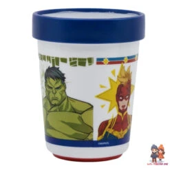 Marvel Avengers Kinder Antirutsch Geschirr-Set 3 Teilig Becher Teller Schüssel -Bekleidung Peripherie non slip bicolor premium tumbler 260 ml avengers invincible force 1