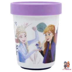 Disney Die Eiskönigin Elsa Geschirr-Set 5 Teilig Becher Teller Schüssel Besteck -Bekleidung Peripherie non slip bicolor premium tumbler 260 ml frozen trust the journey