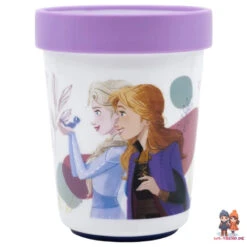 Disney Die Eiskönigin Elsa Geschirr-Set 5 Teilig Becher Teller Schüssel Besteck -Bekleidung Peripherie non slip bicolor premium tumbler 260 ml frozen trust the journey 1