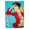 Anime One Piece Luffy Kinder Fleecedecke Leichte Kuscheldecke 100x140 Cm -Bekleidung Peripherie op fld 01a