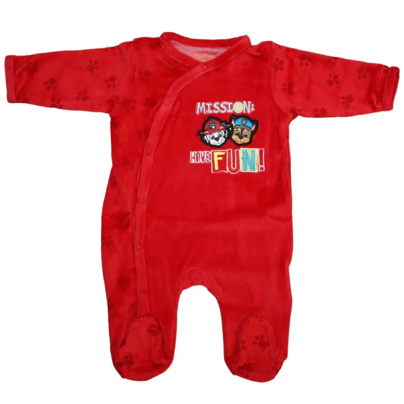 Paw Patrol Chase Baby Kleinkind Velour Body Strampler Einteiler 6 Paw Patrol Chase Baby Kleinkind Velour Body Strampler Einteiler – Bild 4