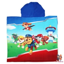 PAW Patrol Kinder Jungen Mikrofaser Poncho Badetuch Badeponcho 55x110 Cm -Bekleidung Peripherie paw badepon 01b