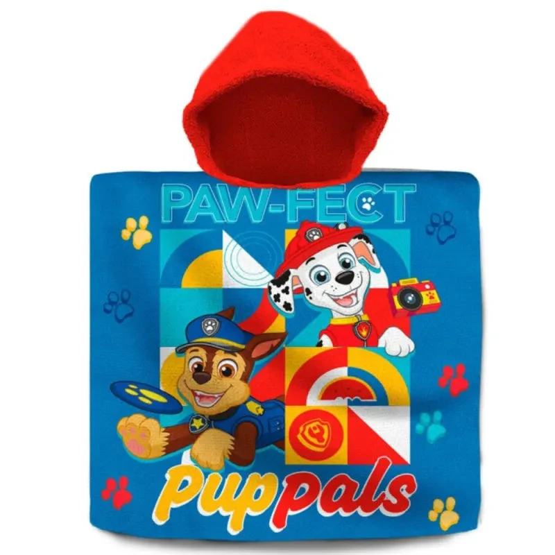 Paw Patrol Jungen Kinder Poncho Badeponcho 100% Baumwolle 3 Paw Patrol Jungen Kinder Poncho Badeponcho 100% Baumwolle