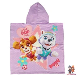 Paw Patrol Skye Everest Kinder Mikrofaser Poncho Badeponcho Mit Kapuze -Bekleidung Peripherie paw badeponcho 01b