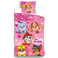 Paw Patrol Skye 2tlg Kinder Mädchen Bettwäsche Set 135x200 80x80 Cm Baumwolle