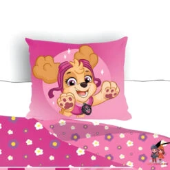 Paw Patrol Skye 2tlg Kinder Mädchen Bettwäsche Set 135x200 80x80 Cm Baumwolle -Bekleidung Peripherie paw bettw 01abc