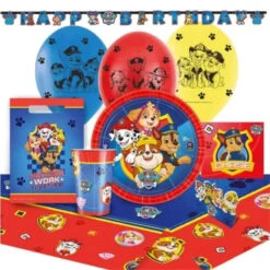 Paw Patrol Geburtstag Deko Set 56 Tlg. Geschirr Kinder Partyset Tischdecke