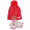 Paw Patrol Skye Kinder Winter Bommel Mütze Mit Perlen Plus Handschuhe -Bekleidung Peripherie paw winter set 01