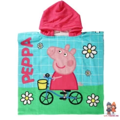 Peppa Pig Peppa Wutz Kinder Mädchen Mikrofaser Badeponcho -Bekleidung Peripherie peppa badeponcho 01a