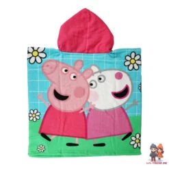 Peppa Pig Peppa Wutz Kinder Mädchen Mikrofaser Badeponcho -Bekleidung Peripherie peppa badeponcho 01b