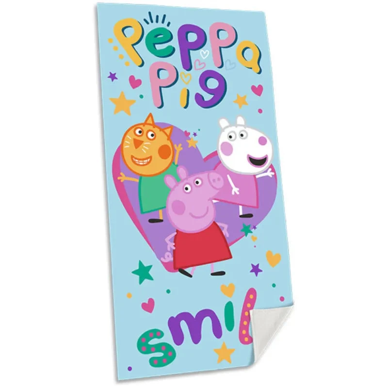 Peppa Pig Peppa Wutz Badetuch Strandtuch 70x140 Cm 100% Baumwolle 3 Peppa Pig Peppa Wutz Badetuch Strandtuch 70x140 Cm 100% Baumwolle
