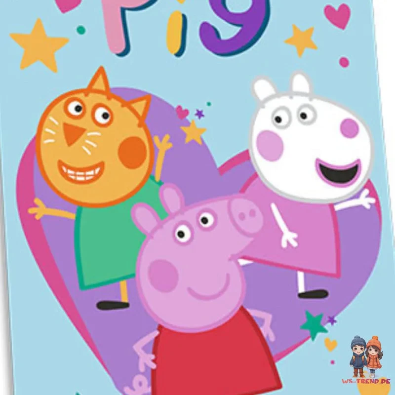 Peppa Pig Peppa Wutz Badetuch Strandtuch 70x140 Cm 100% Baumwolle 4 Peppa Pig Peppa Wutz Badetuch Strandtuch 70x140 Cm 100% Baumwolle – Bild 2