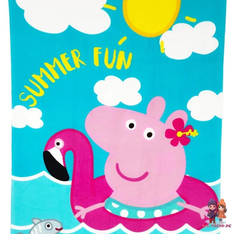 Peppa Pig Peppa Wutz Pig George Kinder Mikrofaser Strandtuch Badetuch XL 70x140 4 Peppa Pig Peppa Wutz Pig George Kinder Mikrofaser Strandtuch Badetuch XL 70x140 – Bild 2