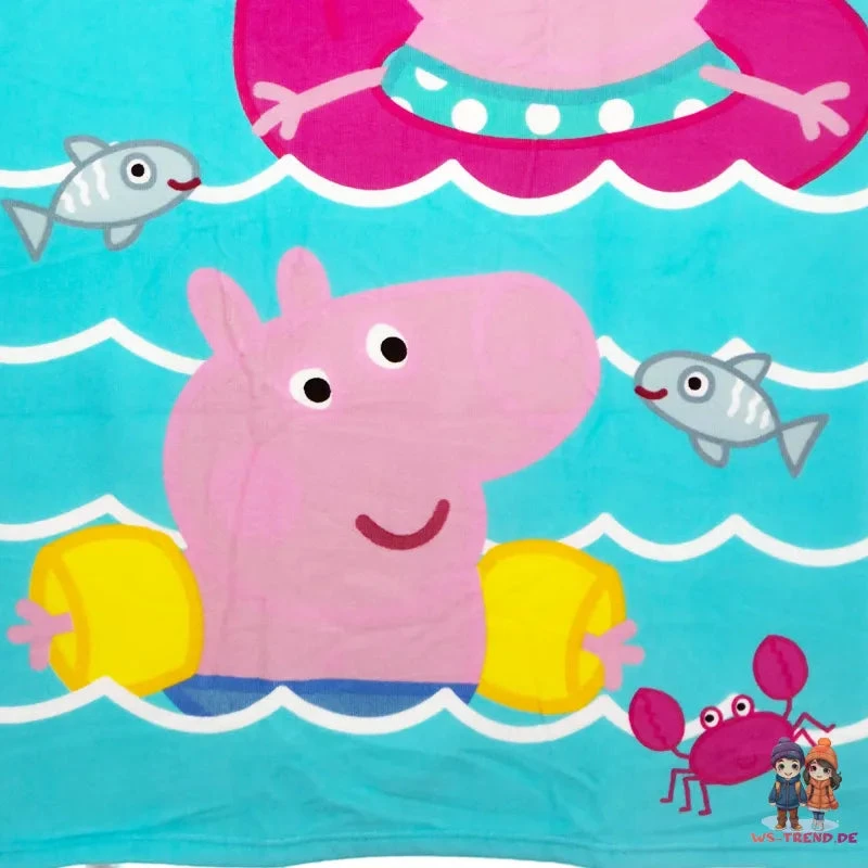 Peppa Pig Peppa Wutz Pig George Kinder Mikrofaser Strandtuch Badetuch XL 70x140 5 Peppa Pig Peppa Wutz Pig George Kinder Mikrofaser Strandtuch Badetuch XL 70x140 – Bild 3