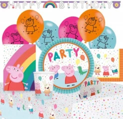 Peppa Wutz Pig XL Geburtstag Kinder Partyset Set 56tlg.