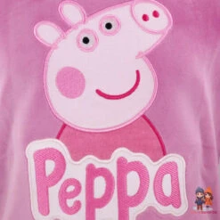 Peppa Pig Wutz Kinder Velour Pullover Sweater -Bekleidung Peripherie peppa pulli vel 01c