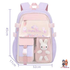 Häschen Hase Mädchen Rucksack Backpack Tasche Schultasche 45 X 32 X 17 Cm 32 Häschen Hase Mädchen Rucksack Backpack Tasche Schultasche 45 X 32 X 17 Cm -Bekleidung Peripherie plecak rabbit sweet szkolny uniwersalny kieszonki odblaski pl163fio 10