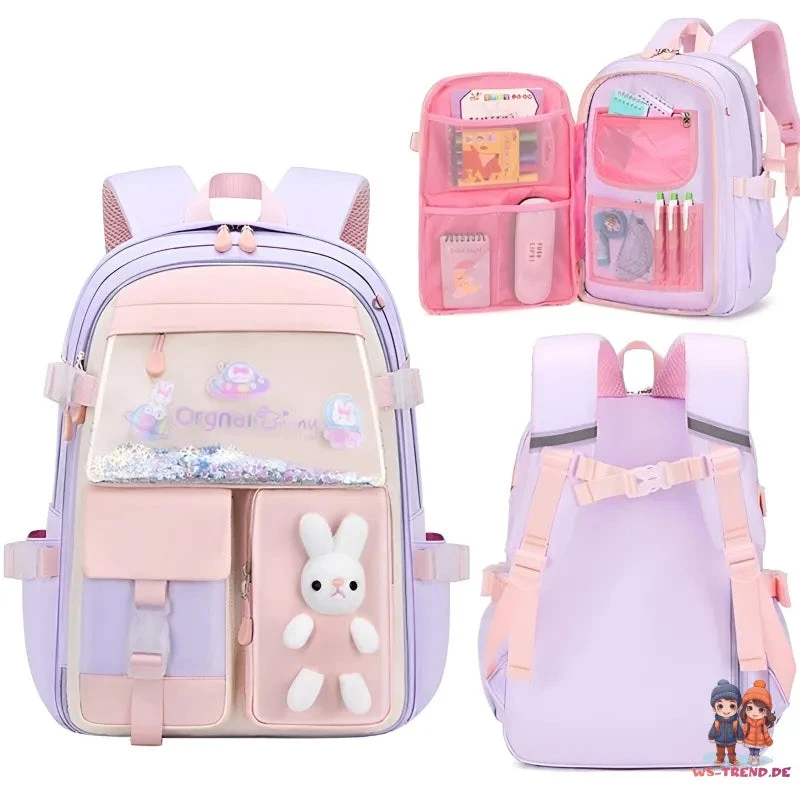 Häschen Hase Mädchen Rucksack Backpack Tasche Schultasche 45 X 32 X 17 Cm 6 Häschen Hase Mädchen Rucksack Backpack Tasche Schultasche 45 X 32 X 17 Cm – Bild 4