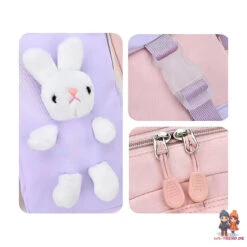 Häschen Hase Mädchen Rucksack Backpack Tasche Schultasche 45 X 32 X 17 Cm 28 Häschen Hase Mädchen Rucksack Backpack Tasche Schultasche 45 X 32 X 17 Cm -Bekleidung Peripherie plecak rabbit sweet szkolny uniwersalny kieszonki odblaski pl163fio 6