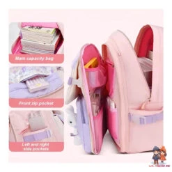 Häschen Hase Mädchen Rucksack Backpack Tasche Schultasche 45 X 32 X 17 Cm 38 Häschen Hase Mädchen Rucksack Backpack Tasche Schultasche 45 X 32 X 17 Cm -Bekleidung Peripherie plecak rabbit sweet szkolny uniwersalny kieszonki odblaski pl163r 5