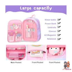 Regenbogen Rainbow Mädchen Rucksack Backpack Tasche Schultasche Lila -Bekleidung Peripherie plecak rainbow sweet szkolny uniwersalny z brelokiem kieszonki pl161 5