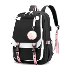 Puschel Mädchen Rucksack Backpack Tasche Schultasche 46 X 29 X 16 Cm -Bekleidung Peripherie plecak sportowy szkolny uniwersalny z brelokiem i usb pl156cz 2