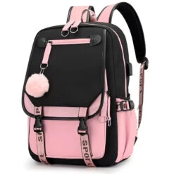 Puschel Mädchen Rucksack Backpack Tasche Schultasche 46 X 29 X 16 Cm -Bekleidung Peripherie plecak sportowy szkolny uniwersalny z brelokiem i usb pl156r 3