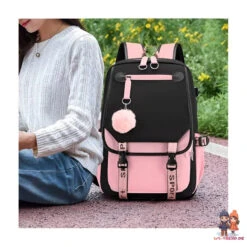Puschel Mädchen Rucksack Backpack Tasche Schultasche 46 X 29 X 16 Cm -Bekleidung Peripherie plecak sportowy szkolny uniwersalny z brelokiem i usb pl156r 5
