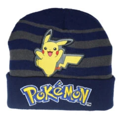 Anime Pokemon Pikachu Jungen Herbst Wintermütze Bestickt Gr. 54/56 -Bekleidung Peripherie pok einzel mutze 01c
