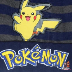 Anime Pokemon Pikachu Jungen Herbst Wintermütze Bestickt Gr. 54/56 -Bekleidung Peripherie pok einzel mutze 01d